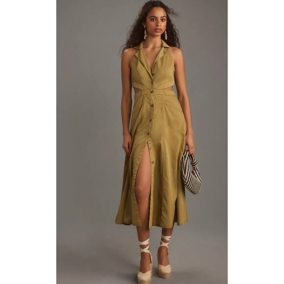 NWT Pilcro Halter Midi Dress - Size 10 - Picture 1 of 5